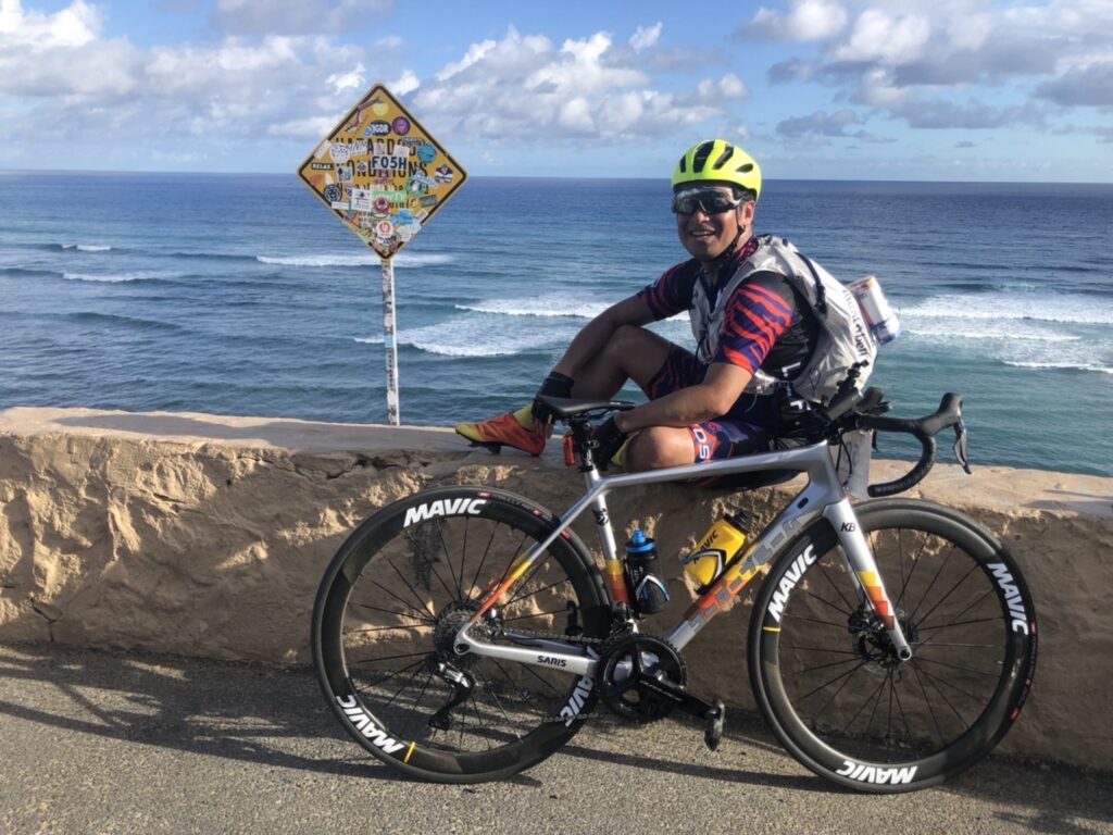 自転車好きの団長安田さん(提供：松竹芸能)