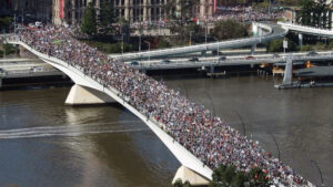 「パレスチナを自由に！」を叫ぶデモ（オーストラリア時間２０２５年８月２４日）