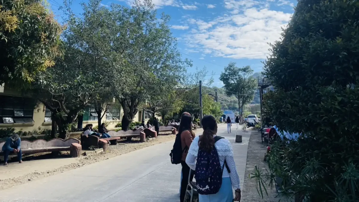 ベンゲット州立大学のキャンパス内