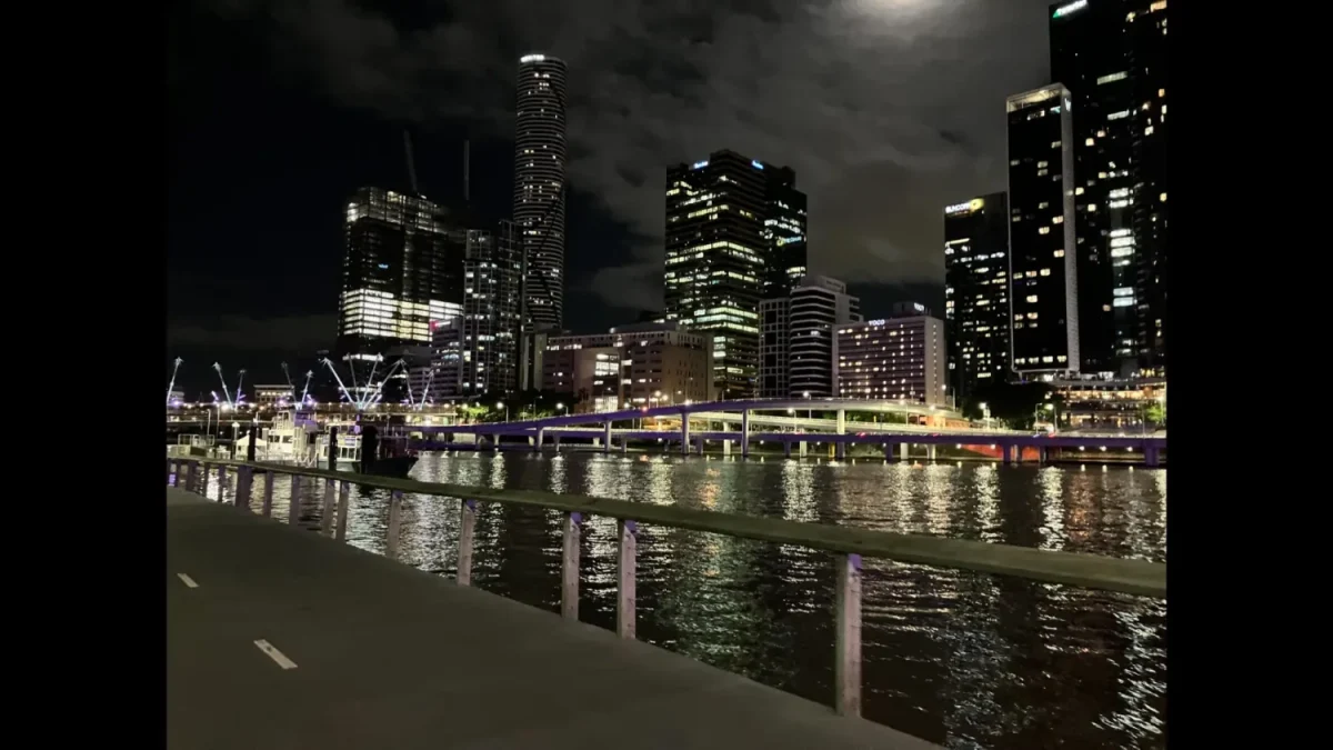ブリスベン市内の夜景